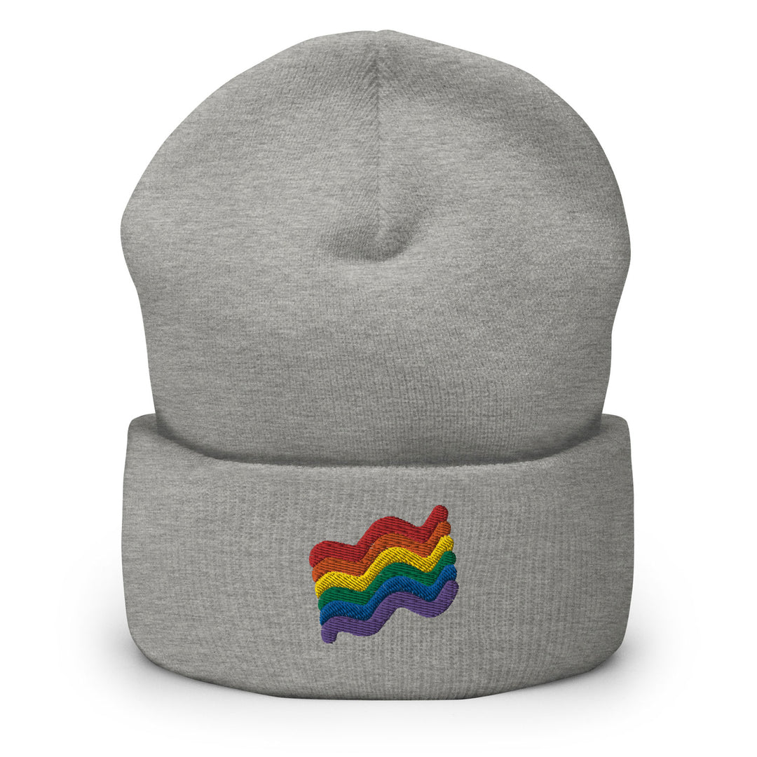 LGBTQ Squiggly Pride Cuffed Beanie - Bianca's Design Shop