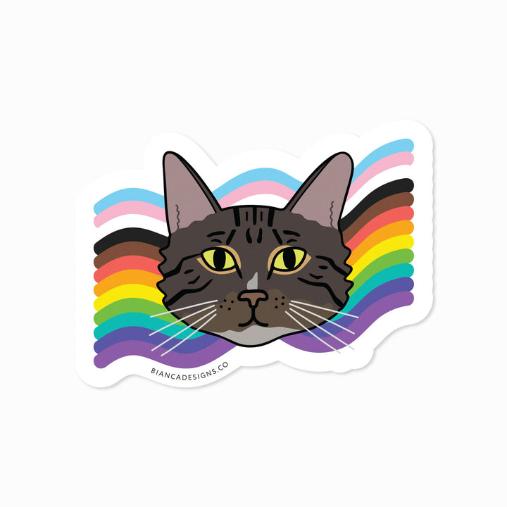 Michaelangelo Cat Rainbow Sticker by Bianca Designs