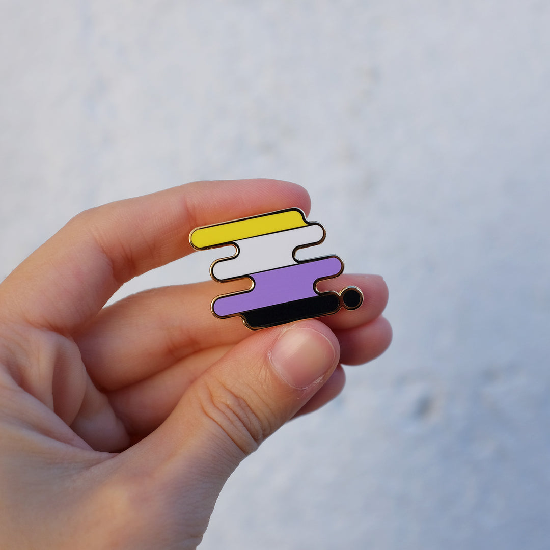 Nonbinary Pride Pin