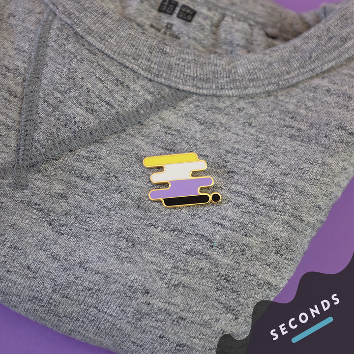 Seconds Sale - Non-Binary Pride Pin