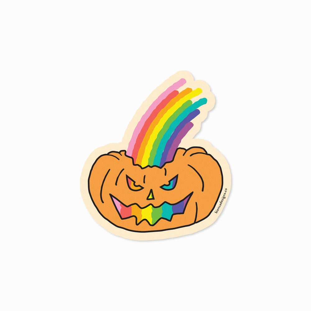 Rainbow Pride Pumpkin Stickers - Bianca's Design Shop