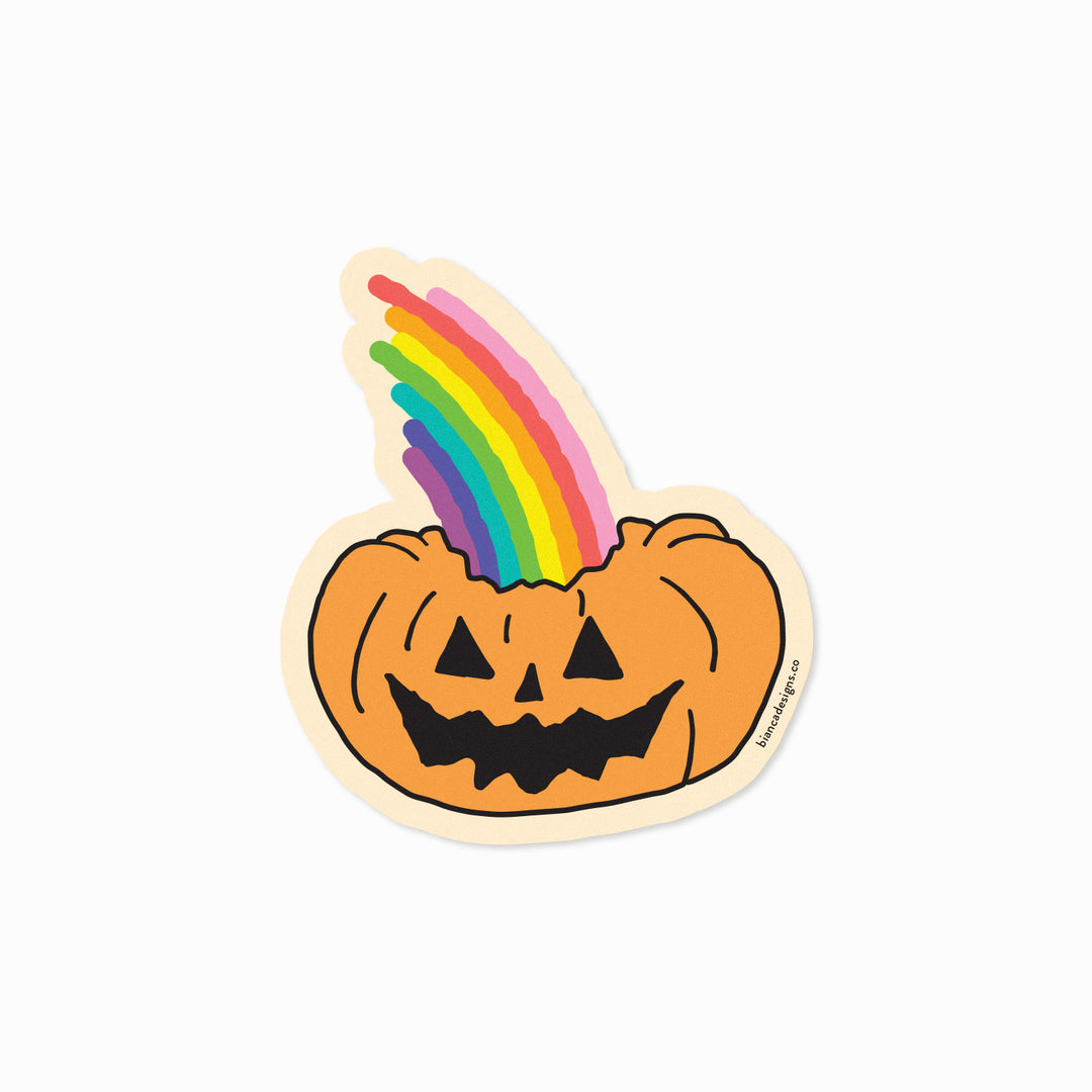 Rainbow Pride Pumpkin Stickers - Bianca's Design Shop