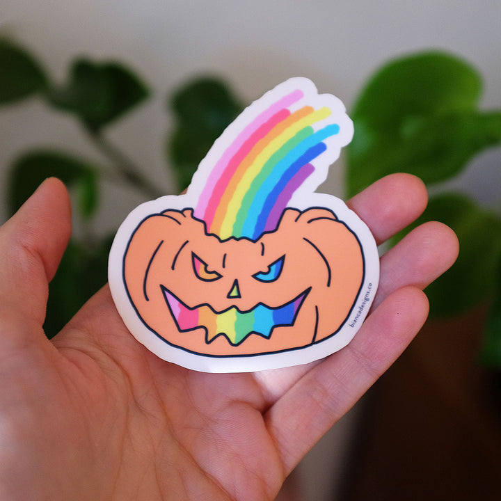 Rainbow Pride Pumpkin Stickers - Bianca's Design Shop