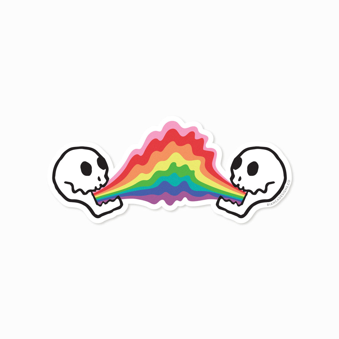 Queerie & Eerie Rainbow Pride Sticker by Bianca Designs