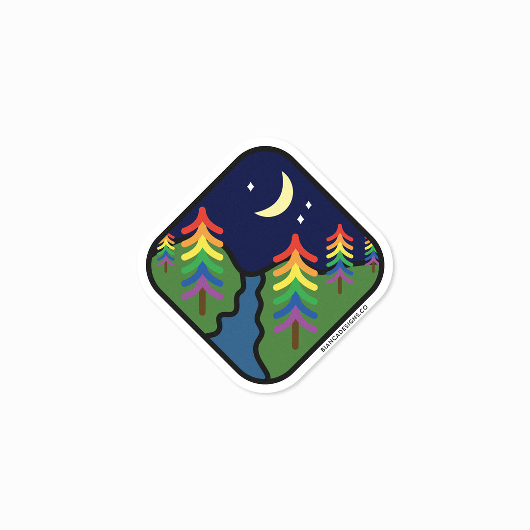 Rainbow Forest Sticker - Bianca's Design Shop