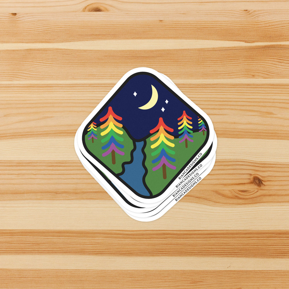 Rainbow Forest Sticker - Bianca's Design Shop