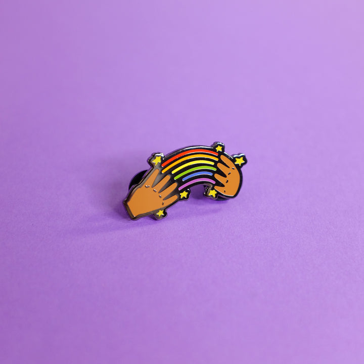 Rainbow in ASL Pin