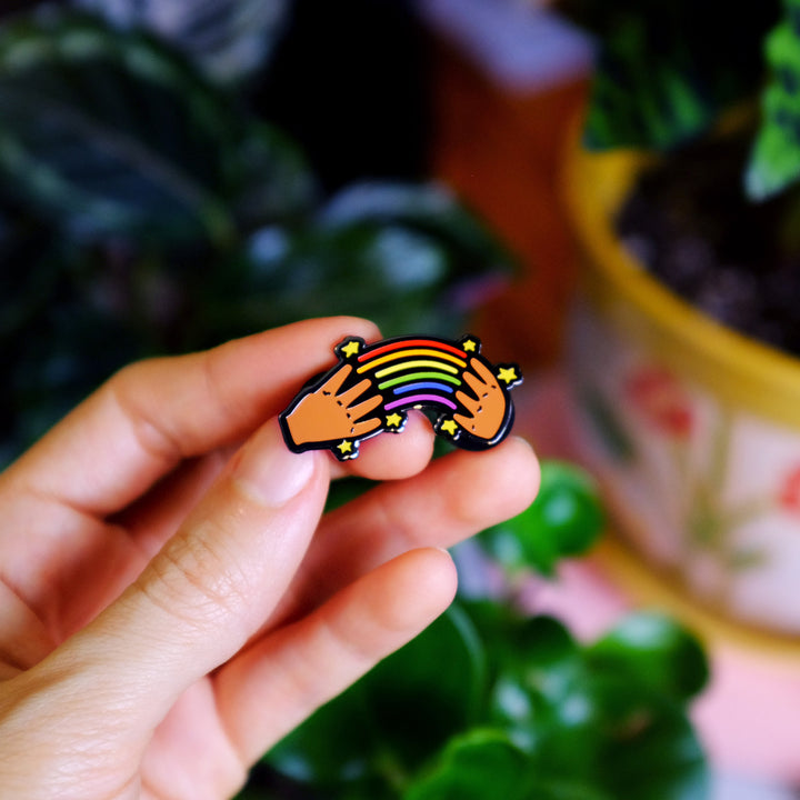 Rainbow in ASL Pin