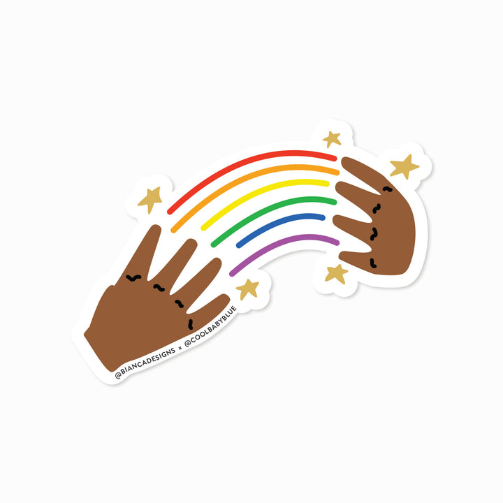Rainbow in ASL Sticker - Bianca's Design Shop