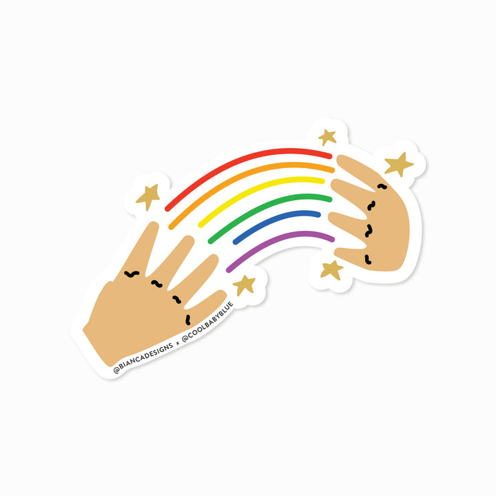 Rainbow in ASL Sticker - Bianca's Design Shop