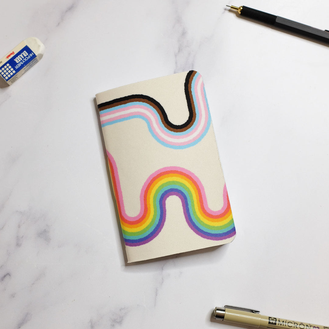 Rainbow Road Inclusive Pride Notebook by Bianca Designs.