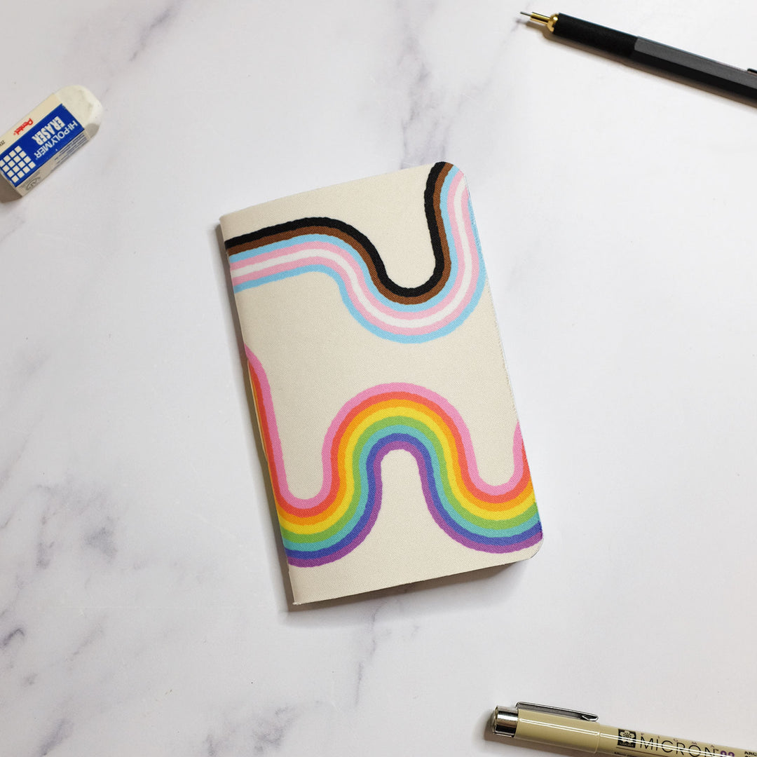 Rainbow Road Inclusive Pride Notebook by Bianca Designs.