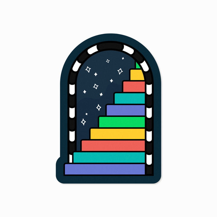 Mystical Rainbow Staircase Sticker - Bianca's Design Shop