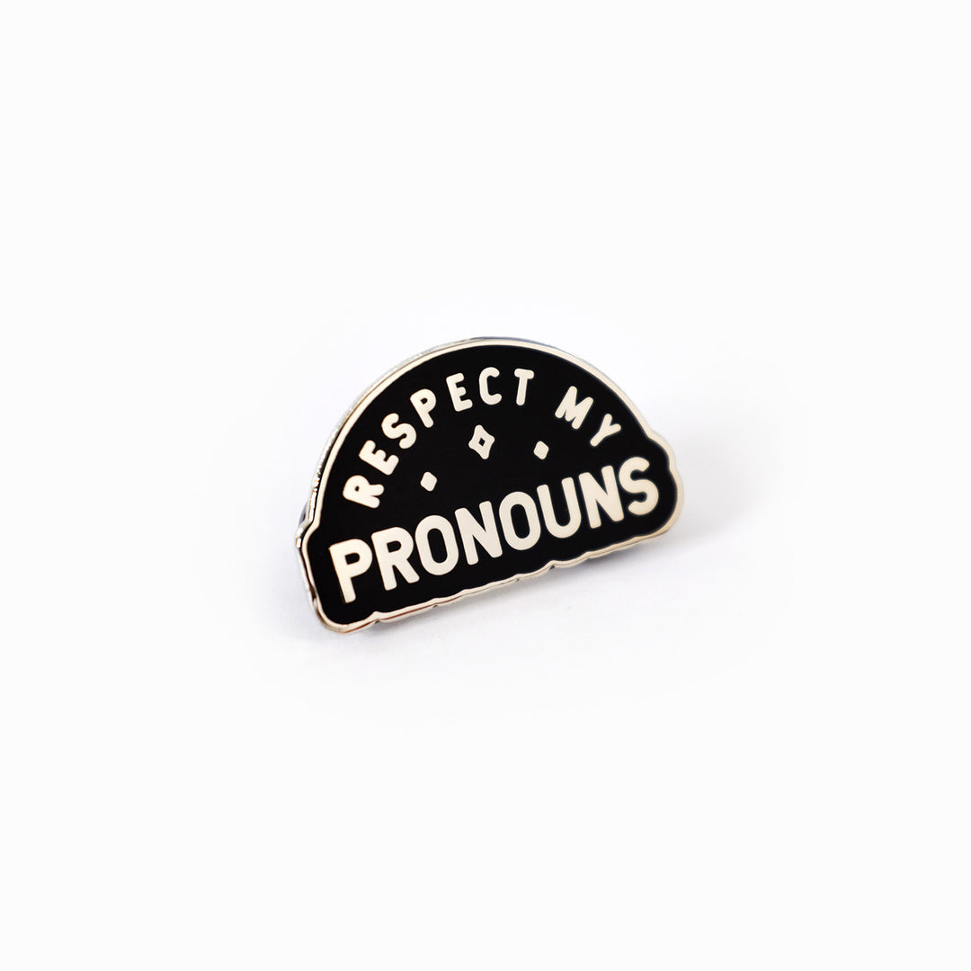 Respect My Pronouns Pin - Bianca's Design Shop