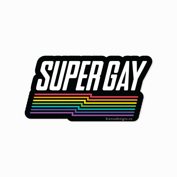 Super Gay Sticker - Bianca's Design Shop