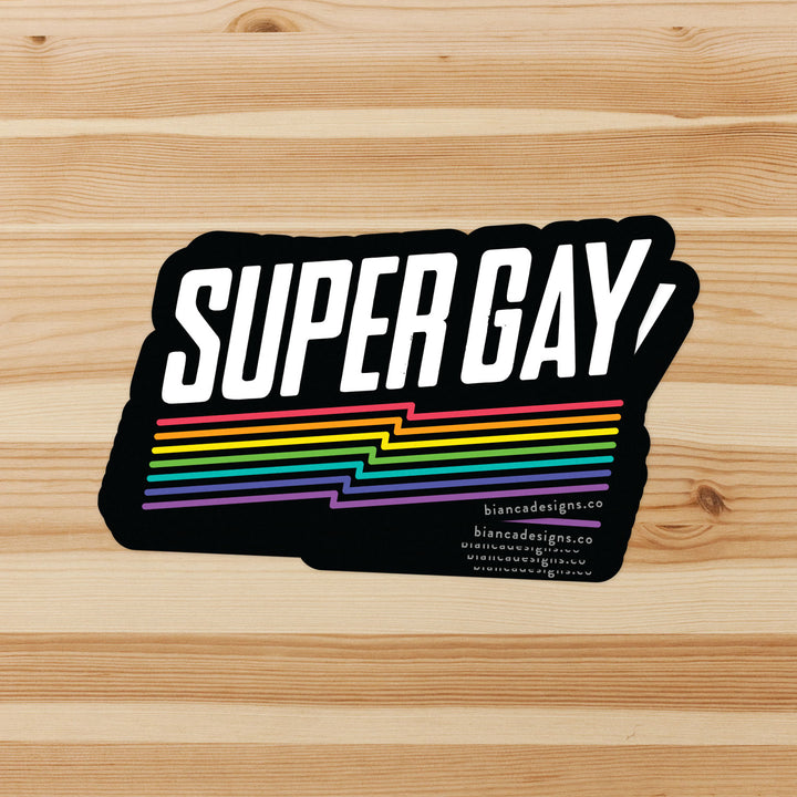 Super Gay Sticker - Bianca's Design Shop