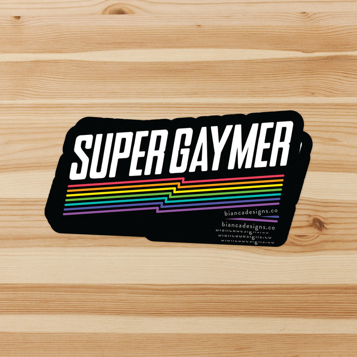 Super Gaymer Sticker - Bianca's Design Shop