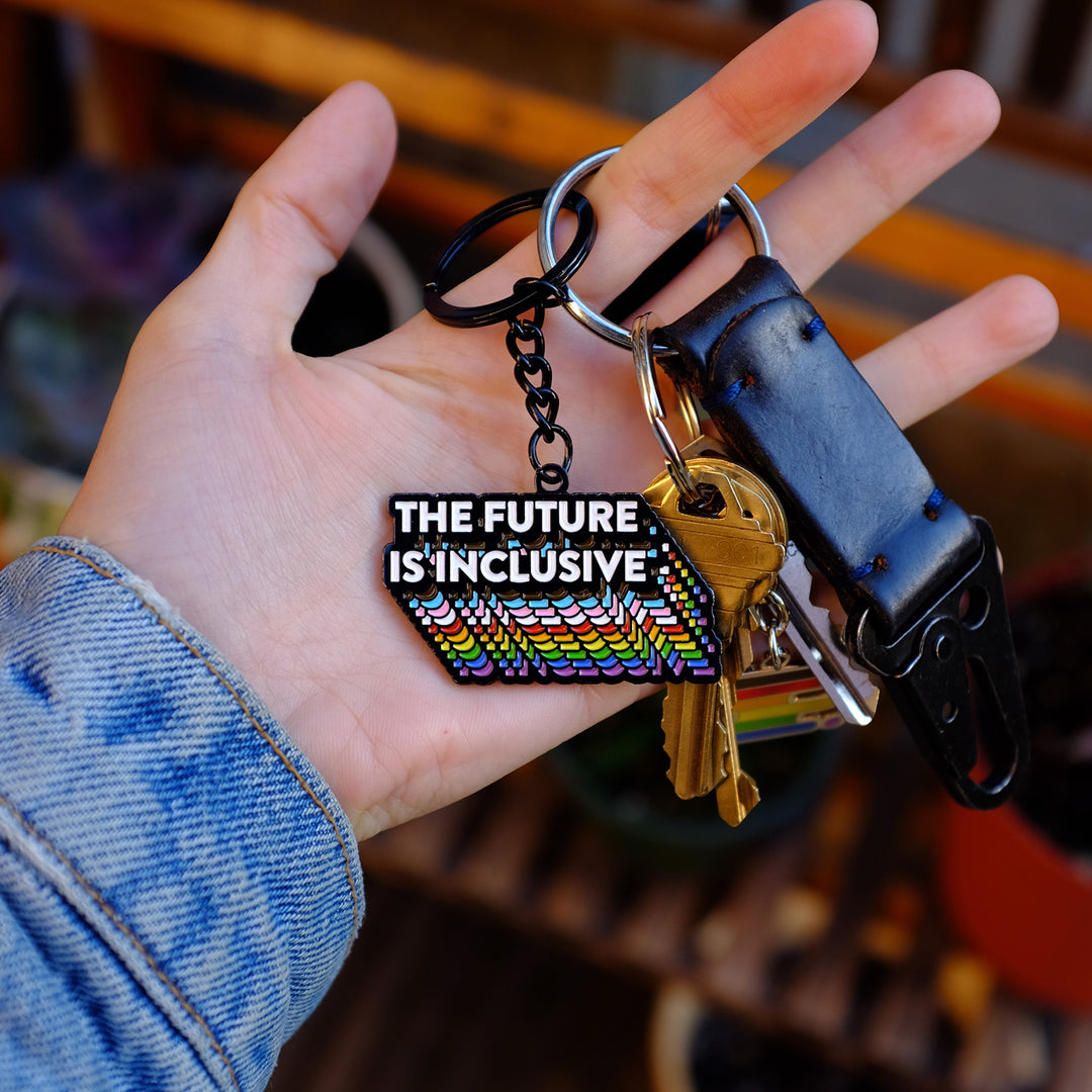 The Future Is Inclusive Keychain - Bianca's Design Shop