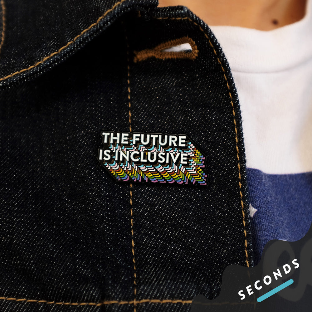 Imperfect The Future Is Inclusive Rainbow Pin - Bianca's Design Shop