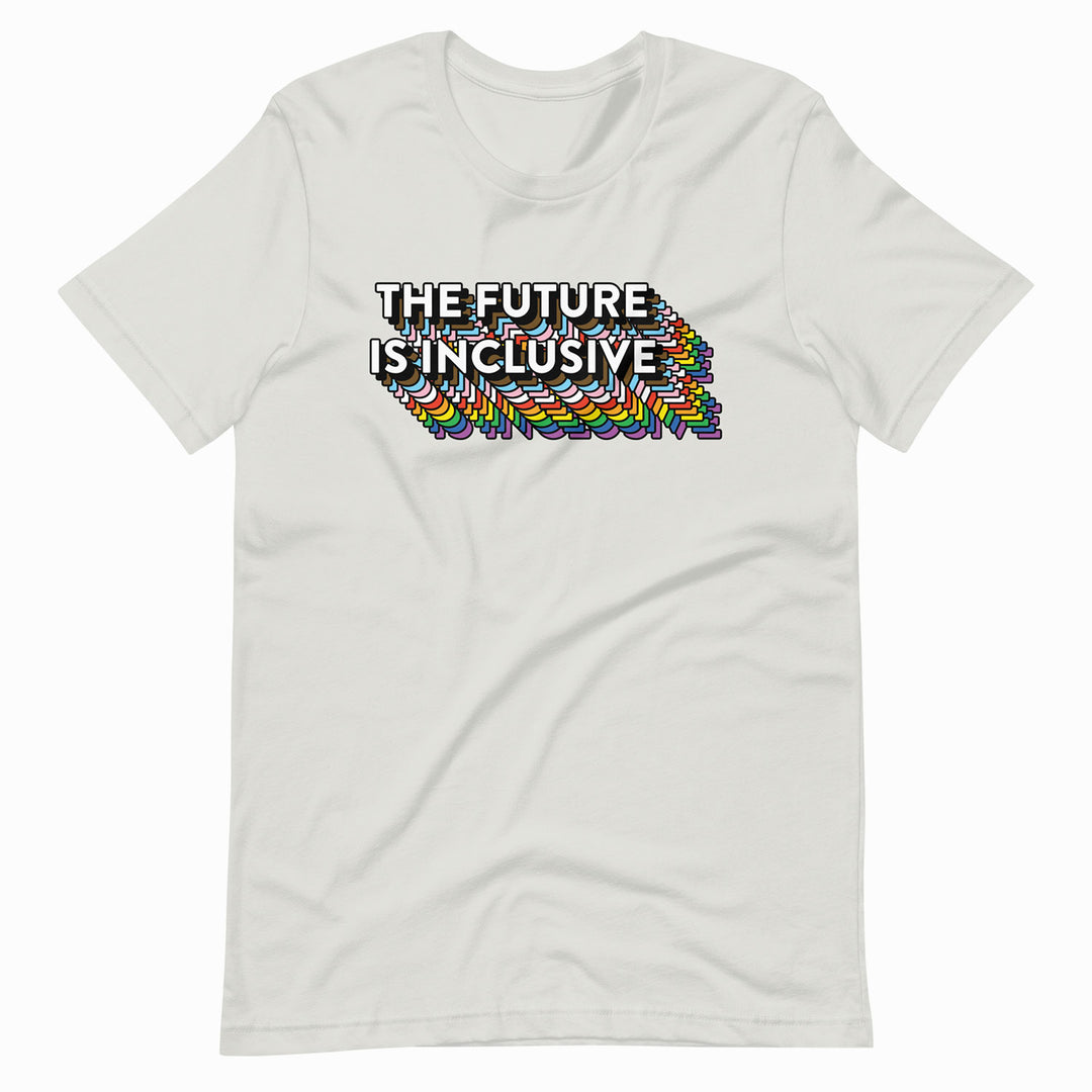 The Future Is Inclusive T-shirt in Silver, by Bianca Designs
