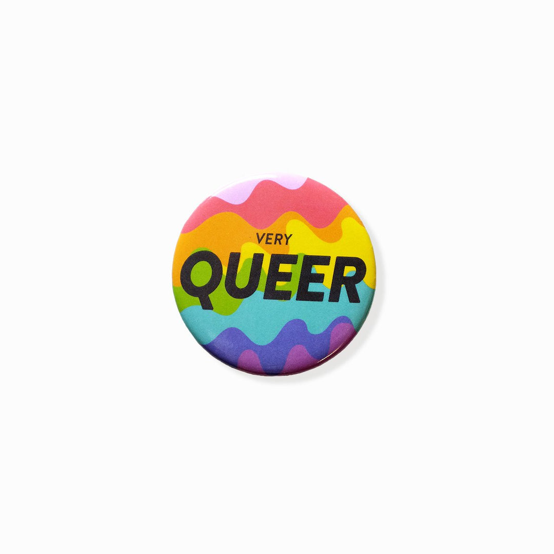 Very Queer Button (Rainbow) - Bianca's Design Shop