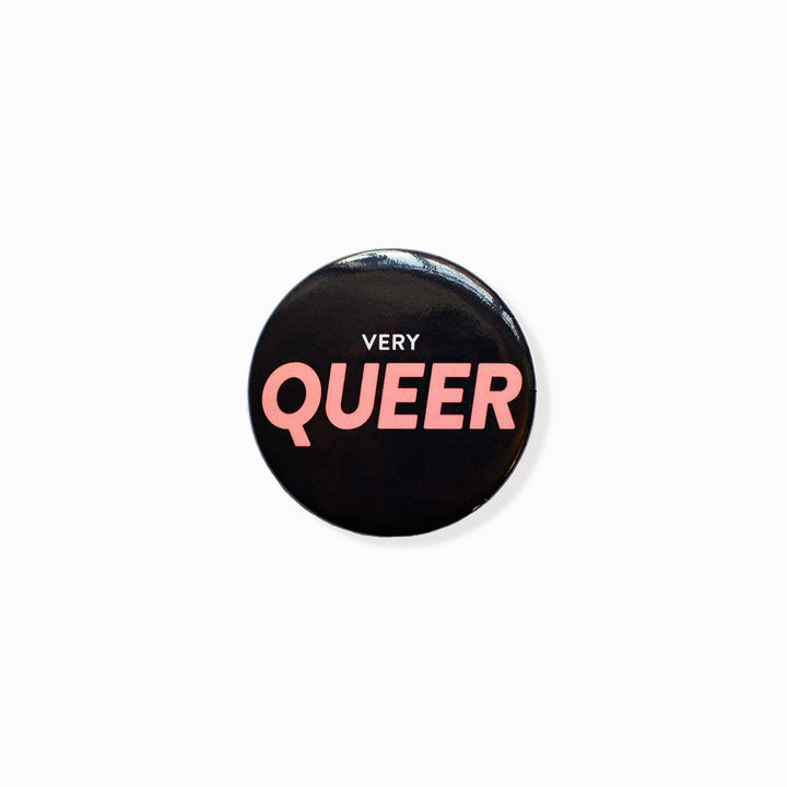 Very Queer Button (Black)