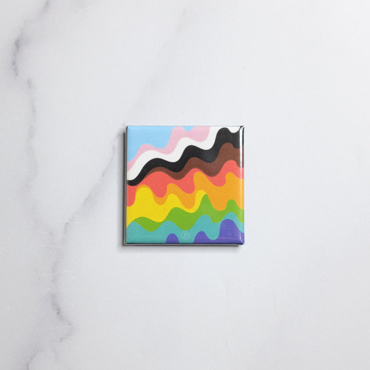 Wavy Inclusive Pride Rainbow Magnet - Bianca's Design Shop