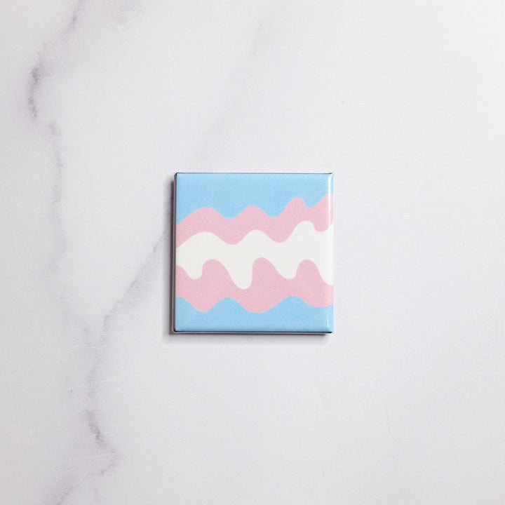 Wavy Trans Pride Rainbow Magnet